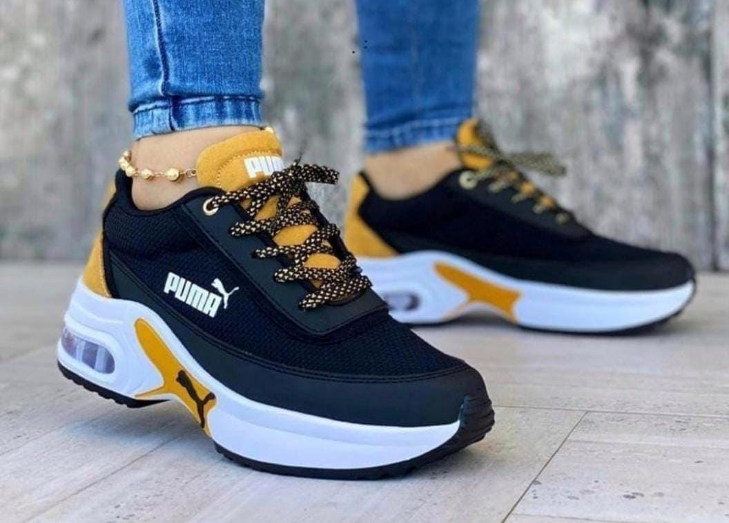 Botín urbano para mujer color Negro Mostaza