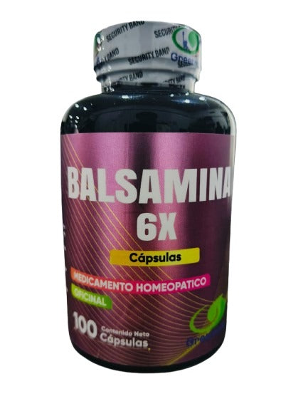 Frasco de Balsamina 6x en cápsulas, suplemento natural