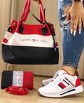 Trío Emma blanco con zapatos, bolso y cartera talla 35
