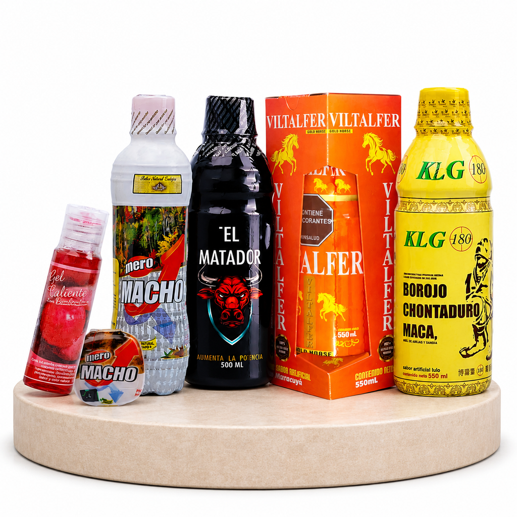 Combo masculino con Matador, KLG, Vitafer y Mero Macho