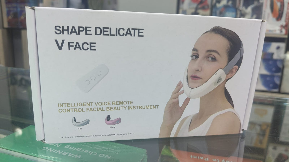 Masajeador Facial EMS + LED con diseño en forma de V