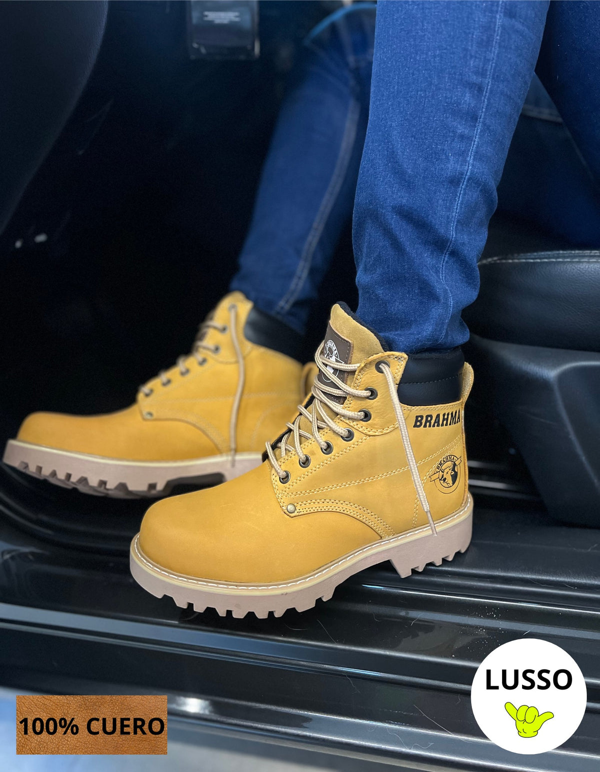 Botas Brahma de cuero para hombre
