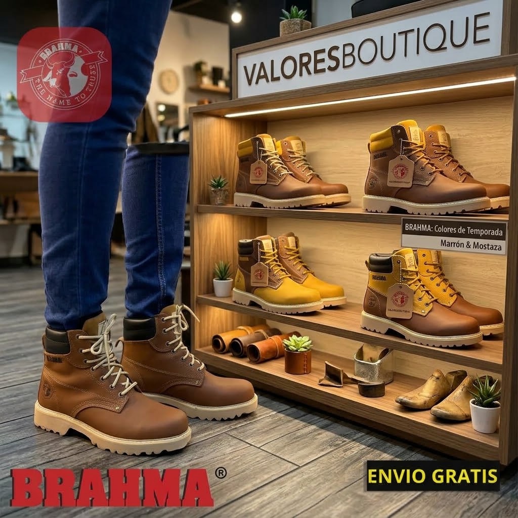 Botas Brahma de cuero para hombre