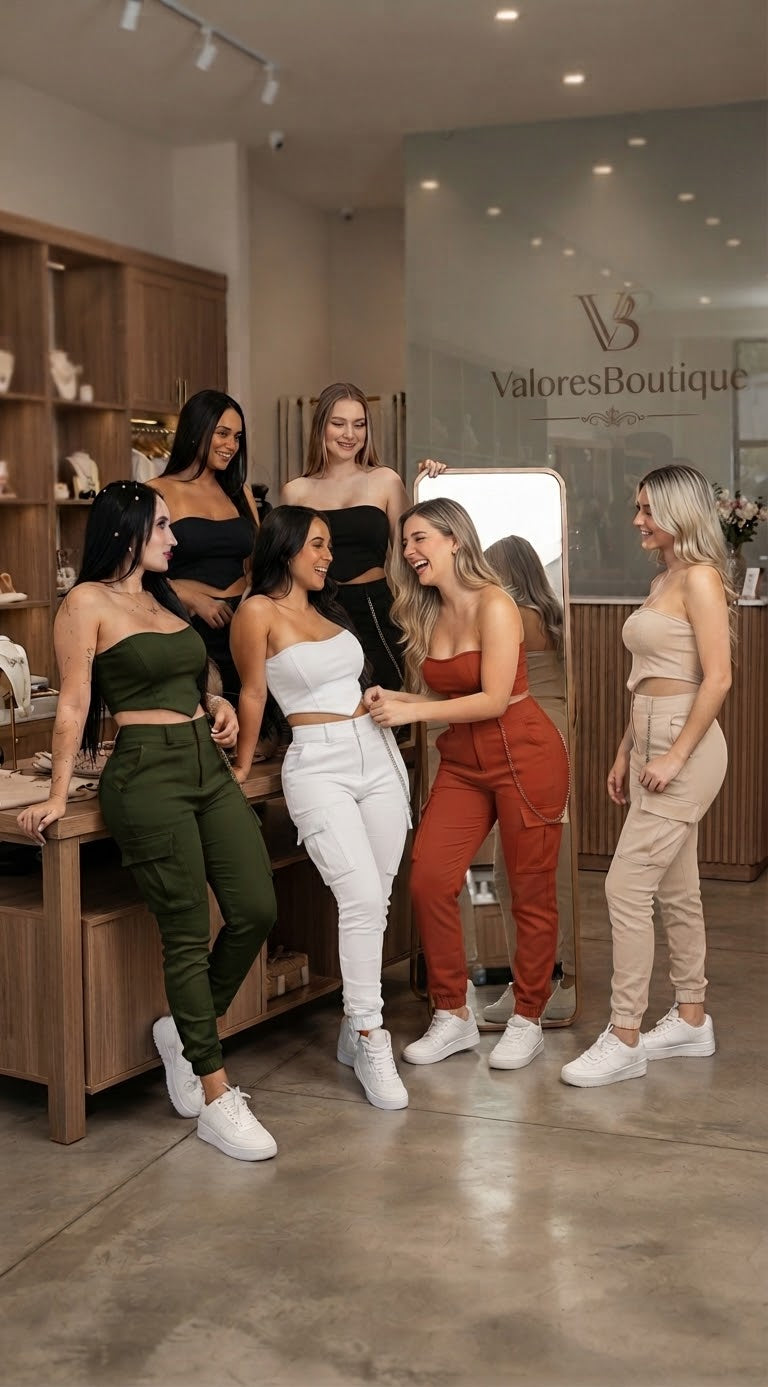 Conjunto femenino con corset y pantalón jogger