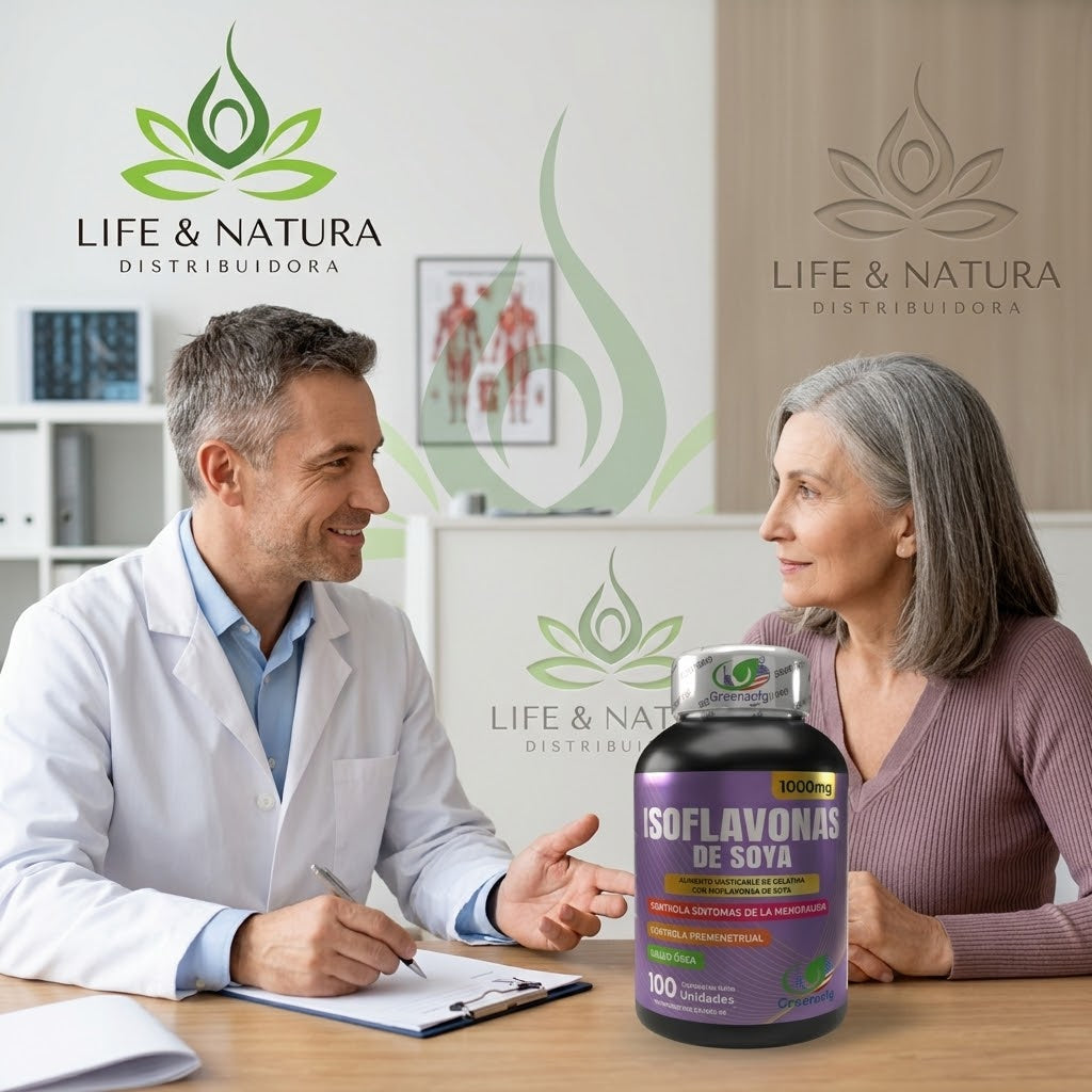 Tres frascos de Isoflavona de Soya con 100 softgels cada uno