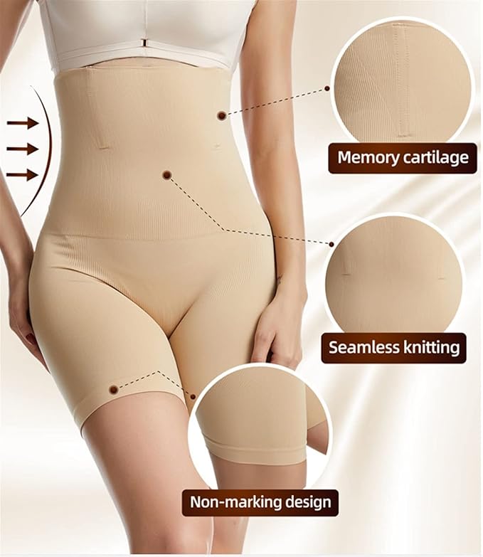 Faja moldeadora tipo short con soporte abdominal y cobertura de muslos